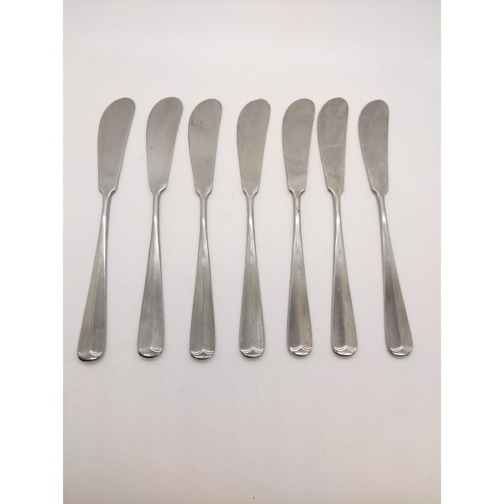 Towle LIBERTY BELL Stainless 7 Butter Spreaders Supreme Cutlery Satin Flatware